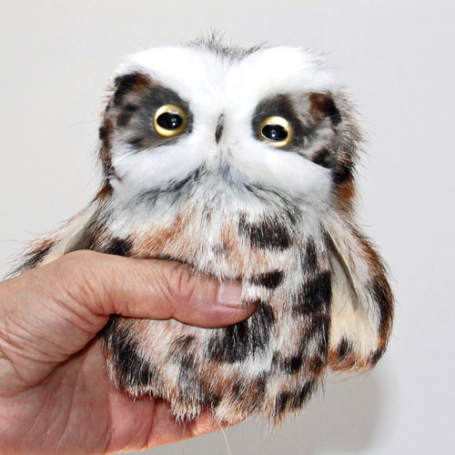 フフクロウ・ハリーポッターでもフクロウは人気 ぬいぐるみ 羊毛
