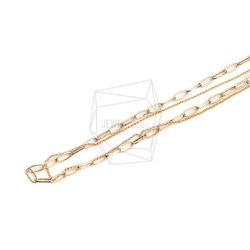 CHN-070-G【1個入り】ダブルネックレスチェーン,Two Chains necklace 1枚目の画像