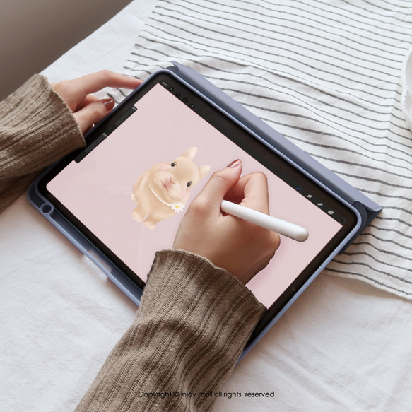 iPad ケース 12.9/Air5/iPad 9/mini 6 シリーズ スマートカバー レザー タブレット 保護ケース 癒し 9枚目の画像