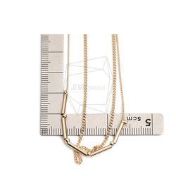 CHN-072-G【1個入り】ダブルネックレスチェーン,Two Chains necklace 4枚目の画像