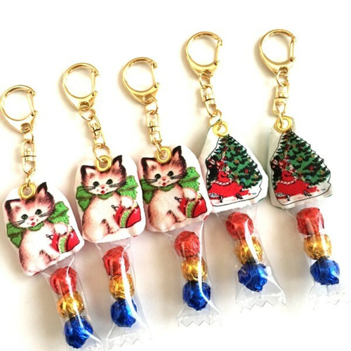 Merry X&#39;masハンドメイド キーホルダー メリージェム Merry Gem ベアモチーフチャーム ストラップ