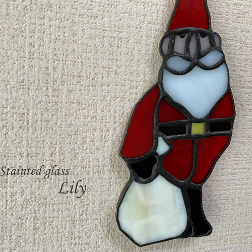 ステンドグラスのクリスマスオーナメント ステンドグラス クリスマス オーナメント リース - JS-RINDA'S