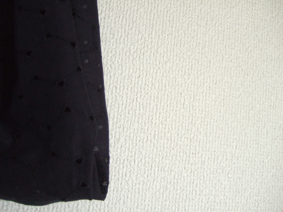 ★京都産サークルレースコットン紺のゆるターバン　大人上品なアクセントに 6枚目の画像