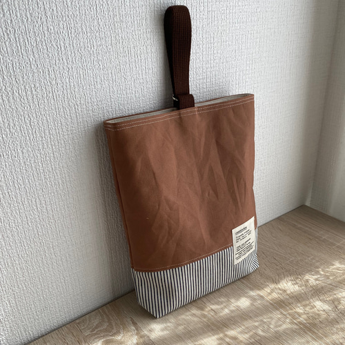 高学年まで使える！レッスンバック&上履き入れ ナッツ色のキャンバス