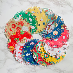 クラフトパンチ ダイカット クリスマスツリー 小 グリーン系 20枚 2色