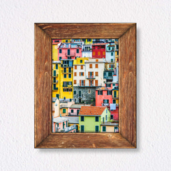 イタリアの息吹を感じるチンクエテッレ - 彩り豊かな街並みをあなたの部屋に映し出す絵画風ポスター 2枚目の画像