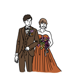 結婚式前撮りイラスト 2枚目の画像