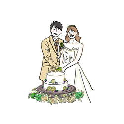 結婚式前撮りイラスト 3枚目の画像