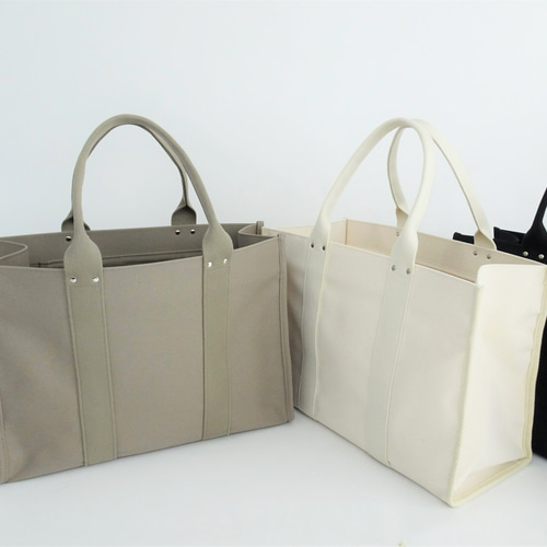 トートバッグ ベージュ キャンバス