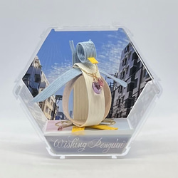 希望のペーパー・ペンギン（天然石アメジスト・トルマリン付き） 2枚目の画像