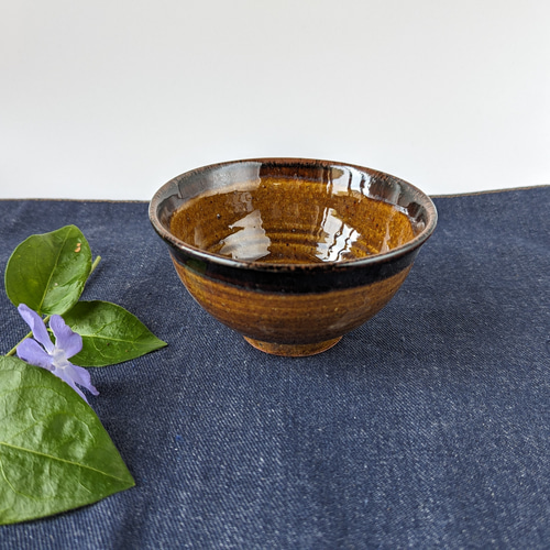 陶器製黄色飯碗2個セット