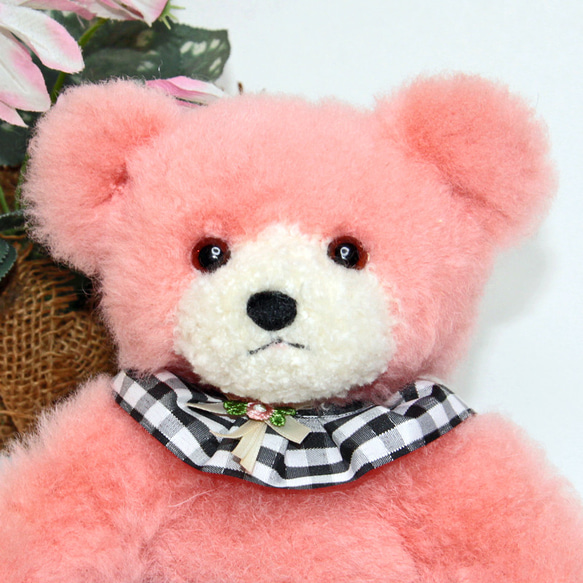 抱き型のテディベア・ 羊ファークラフトのぬいぐるみ オキシトシン 製品は 補足 松材 この