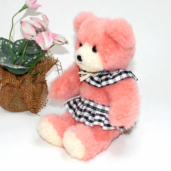 抱き型のテディベア・ 羊ファークラフトのぬいぐるみ オキシトシン 製品は 補足 松材 この