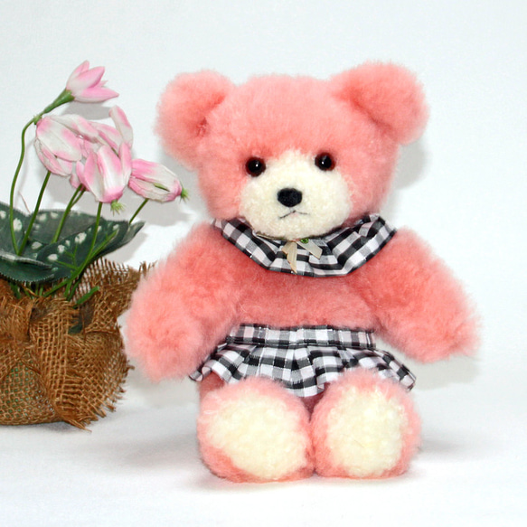 抱き型のテディベア・ 羊ファークラフトのぬいぐるみ オキシトシン 製品は 補足 松材 この