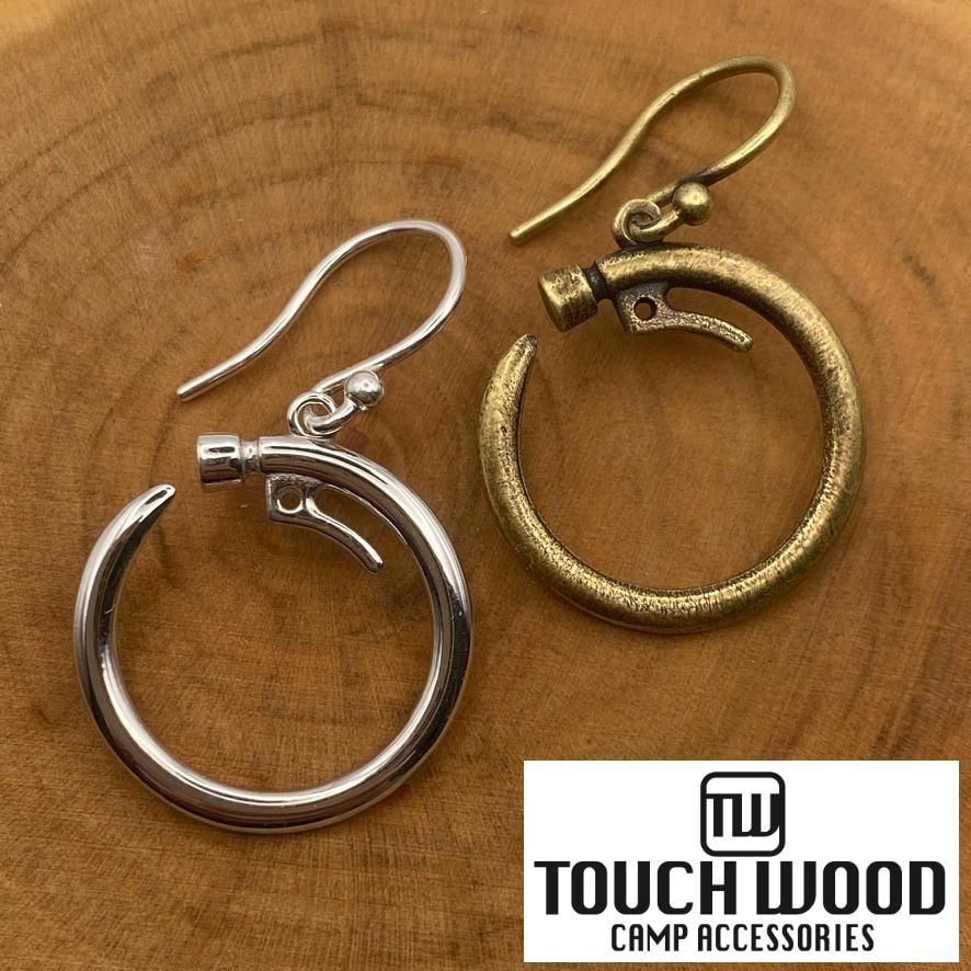 TOUCH WOOD キャンプアクセサリー SILVER925【ペグ】ピアス（片耳用）