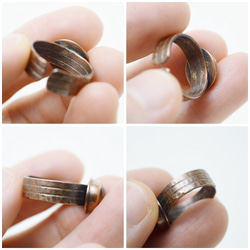 簡單系列-虎眼石‧硫化紅銅開放戒圍戒指 第7張的照片
