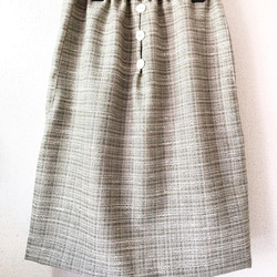 着物リメイクタックギャザースカート 1枚目の画像