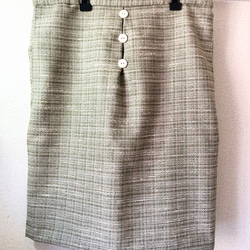 着物リメイクタックギャザースカート 2枚目の画像