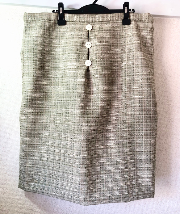 着物リメイクタックギャザースカート 2枚目の画像