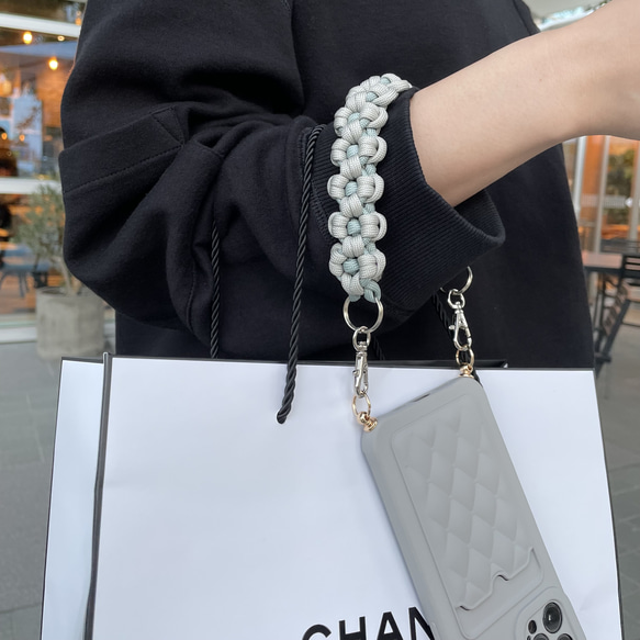 お花モチーフ✿パラコードで作るスマホストラップ/スマホショルダー