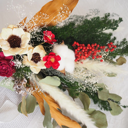 クリスマススワッグ お正月まで飾れる花束 flower swag 4枚目の画像