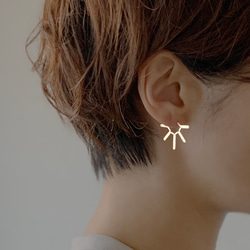 シンプルセレクト【 バーピアス 】14kgf ピアス（フック・チェーン
