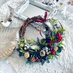専用 光 豪華 クリスマスリース ハンドメイド パーツ盛モリ 40cm 手作りキット＊早割クリスマス＊可愛い小さな森のクリスマスリース