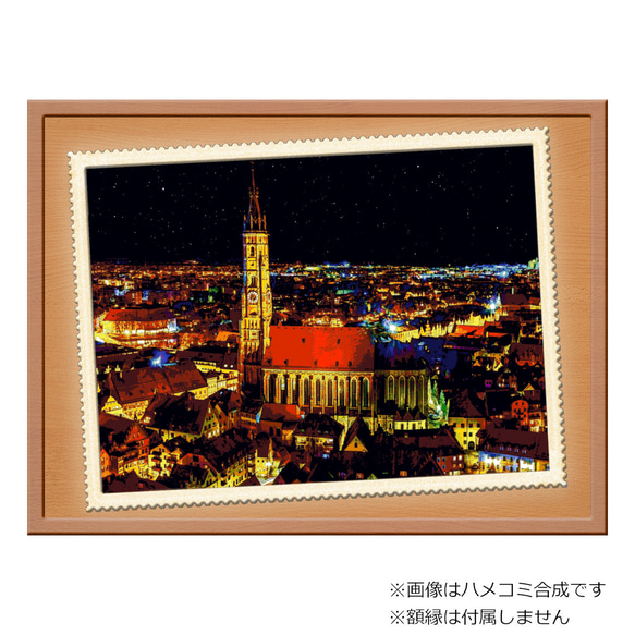 【選べる3枚組ポストカード】ドイツ ランツフートの夜景【作品No.427】 2枚目の画像