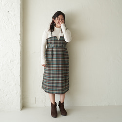 Morino Gakko 大尺碼緊身胸衣連身裙（格紋） 推薦給骨瘦如柴的人 第9張的照片