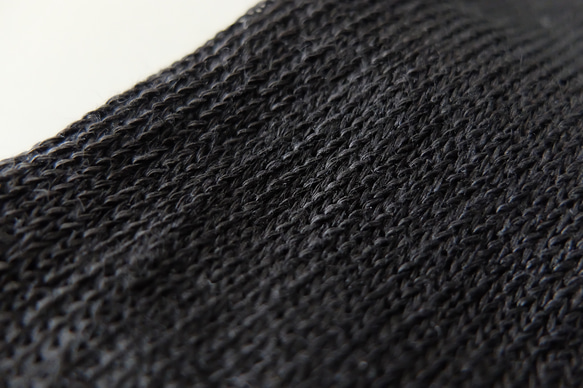 亞麻針織高筒襪（黑色）長22-24cm 第4張的照片