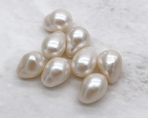 高品質バロック淡水パール 大粒 3粒 【縦:11mm~12mm/横:9mm~10mm