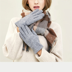 女性手袋 冬 刺繍 自転车バイク対応 モコモコギフト 手織りプレゼント 2枚目の画像