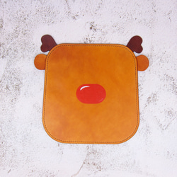 預購商品 -【FunmayXAkira明製革】紅鼻子麋鹿-滑鼠墊+手腕墊組【聖誕禮盒】 第10張的照片