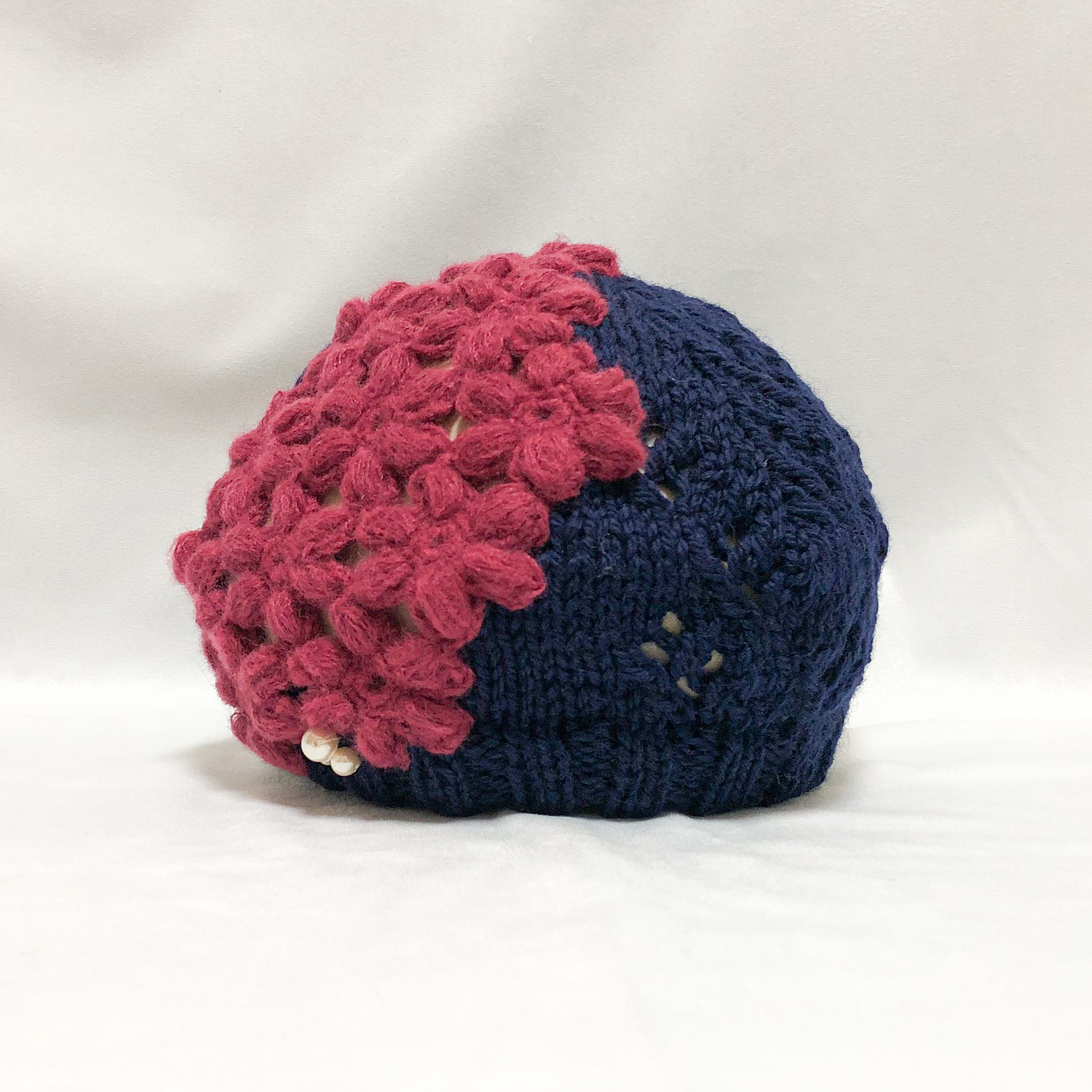 Bloom Knit ベビースノウベレー［Berry Rose／ベリーローズ］ 手編みベレー帽