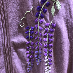 紫だつ藤の花パーカー 2枚目の画像