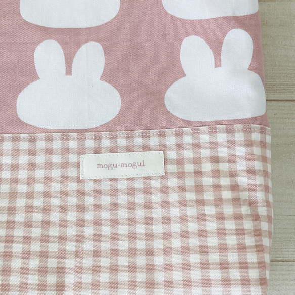 入園入学３点セット　ニュアンスカラーピンク ウサギ 5枚目の画像