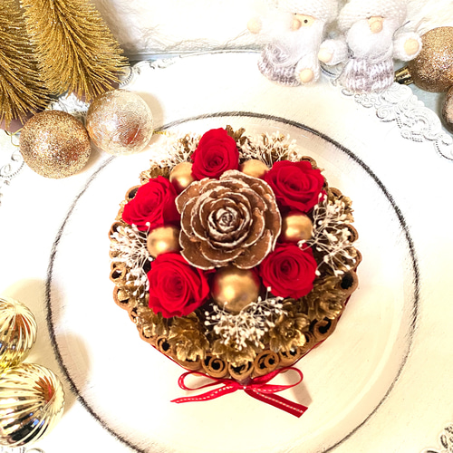 シナモンスティックケーキ 直径約11cm プリザーブドフラワー