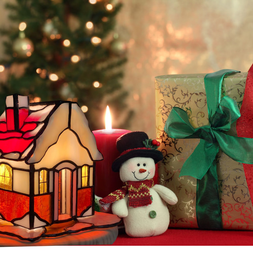 ティファニー　クリスマス　飾り　置き物　二つセット