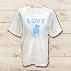 半袖Tシャツワンちゃんシルエット 選べる犬のデザイン プリントカラー パグ ドッグ ミニチュア パステルカラー 1枚目の画像