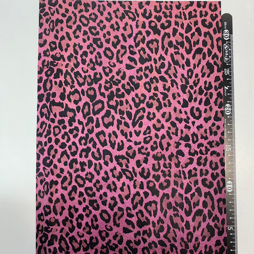 レオパード アニマル ヒョウ柄 手芸 ハンドメイド プリントレザー 豚革