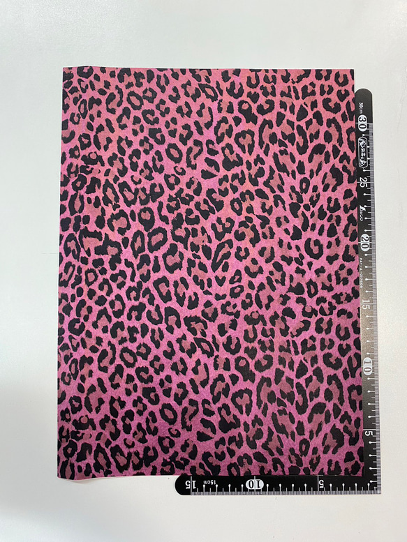 レオパード アニマル ヒョウ柄 手芸 ハンドメイド プリントレザー 豚革