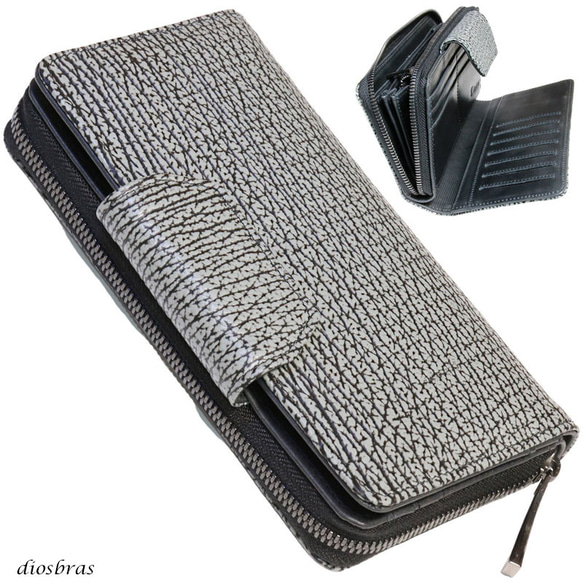 財布 長財布 ラウンドファスナー メンズ レディース 本革 シャーク  