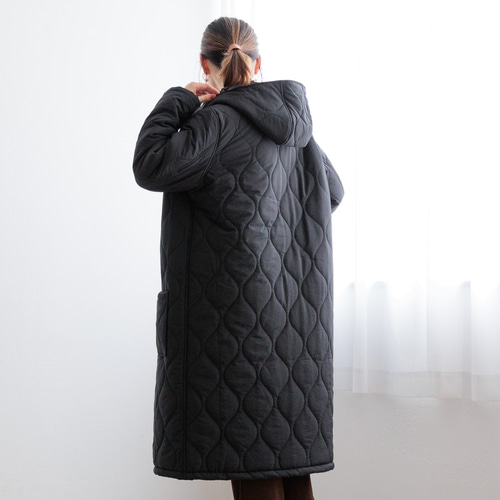 キルティング中綿フェイクダウンダッフルコート 22676B コート ihuu