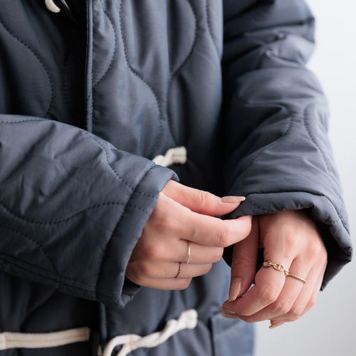 キルティング中綿フェイクダウンダッフルコート 22676B コート ihuu