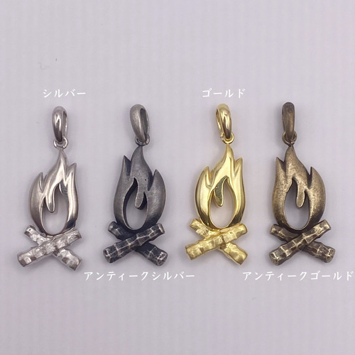 TOUCH WOOD キャンプアクセサリー SILVER925【焚火】ペンダントトップ