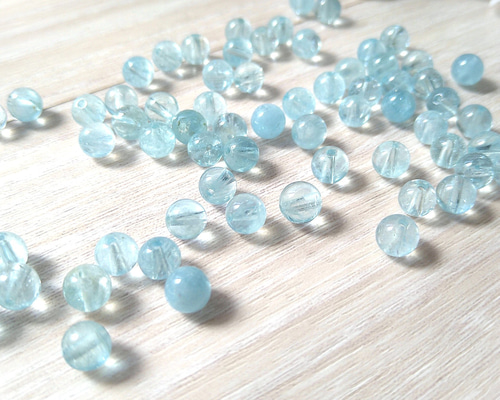 5~8mm アクアマリン 天然石 丸玉 ラウンド 【大きさ選択】 5mm 5~8mm アクアマリン 天然石 丸玉 ラウンド 【大きさ選択】 5mm