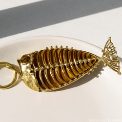 タイガーアイ フィッシュ チャーム / Tiger Eye Fish charms 3枚目の画像