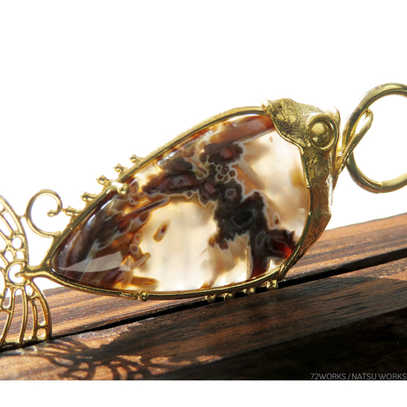 チューブ アゲート フィッシュ チャーム / Tube Agate Fish charms 6枚目の画像