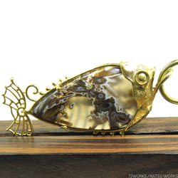 チューブ アゲート フィッシュ チャーム / Tube Agate Fish charms 4枚目の画像