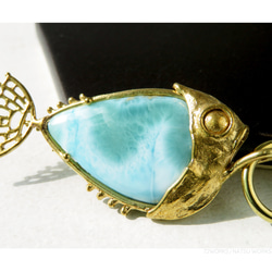 ラリマー フィッシュ チャーム / Larimar Fish charms 4枚目の画像